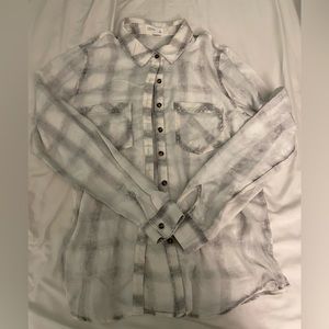 Maurice’s Button Down Thin Plaid Shirt
